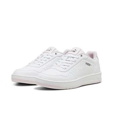 Puma Court Classy Beyaz-Pembe Kadın Günlük Ayakkabı