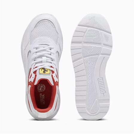 Puma Ferrari Trinity-P White-P Silver-Rosso Corsa Erkek Sneaker