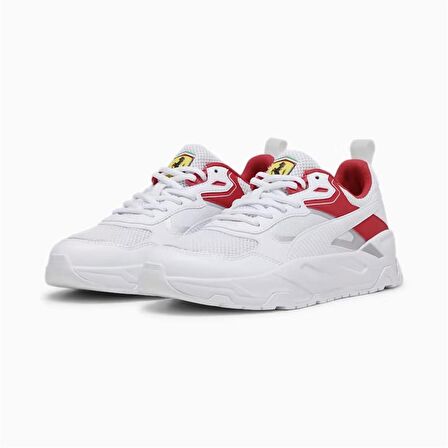 Puma Ferrari Trinity-P White-P Silver-Rosso Corsa Erkek Sneaker