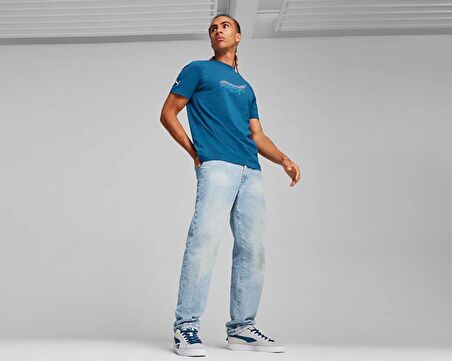 Puma Mapf1 Ess Car Graphic Tee Erkek Günlük Tişört 62375907 Mavi
