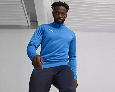 Puma Teamgoal Training 1/4 Zıp Top Erkek Futbol Antrenman Sweatshirts 65862902 Mavi