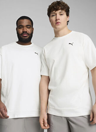 Puma 67891302 RAD/CAL Tee PUMA White Beyaz Yuvarlak Yaka Regular Fit Düz Erkek T-Shirt