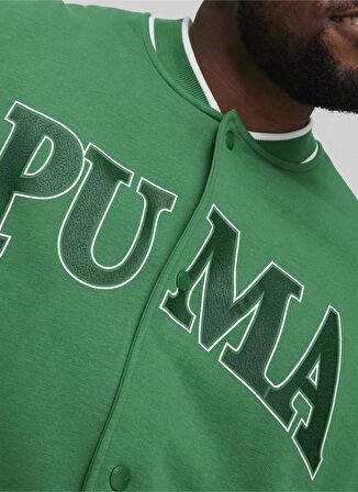 Puma 67897186 PUMA SQUAD Track Jacket Yeşil Erkek Kapüşon Yaka Regular Fit Sweatshirt