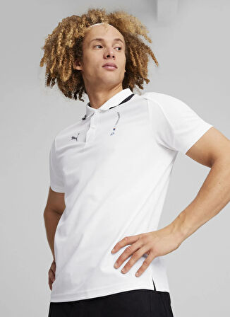 Puma 62415402 BMW MMS Polo PUMA White Beyaz Polo Yaka Regular Fit Düz Erkek T-Shirt