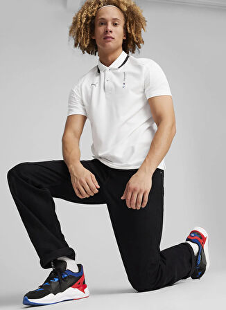 Puma 62415402 BMW MMS Polo PUMA White Beyaz Polo Yaka Regular Fit Düz Erkek T-Shirt