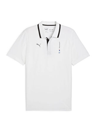 Puma 62415402 BMW MMS Polo PUMA White Gri Polo Yaka Regular Fit Düz Erkek T-Shirt