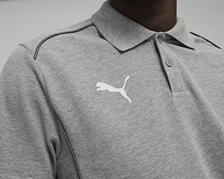 Puma Teamfinal Casuals Polo Erkek Futbol Antrenman Polo Tişörtü 65853533 Gri