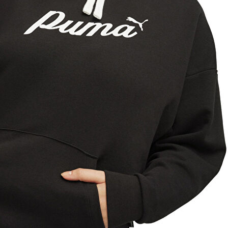 Essential+ Kadın Siyah Günlük Stil Sweatshirt 67934801