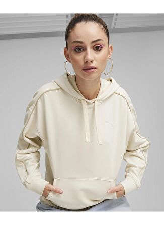Puma 67788587 HER Hoodie TR Beyaz Kadın Kapüşon Yaka Regular Fit Sweatshirt