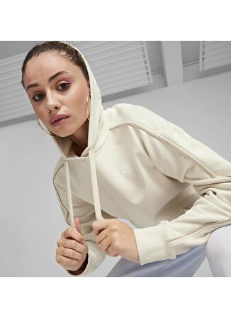 Puma 67788587 HER Hoodie TR Beyaz Kadın Kapüşon Yaka Regular Fit Sweatshirt