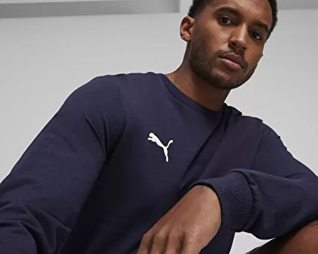 Puma Teamgoal Casuals Crew Neck S Erkek Futbol Sweatshirts 65859206 Lacivert