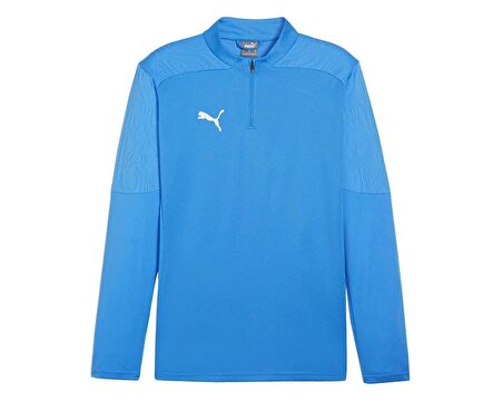 Puma Teamfinal Training 1/4 Zip Top Erkek Futbol Antrenman Uzun Kollu Üst 65855102 Mavi