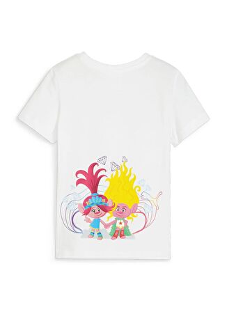 Puma Baskılı Beyaz Erkek T-Shirt 62481602-PUMA X TROLLS Tee