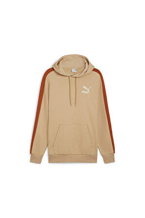 T7 Iconic Hoodie Erkek Kahverengi Sweatshirt