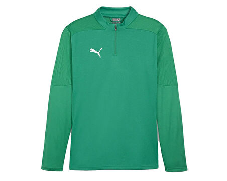 Puma Teamfinal Training 1/4 Zip Erkek Futbol Antrenman Uzun Kollu Tişört 65855105 Yeşil