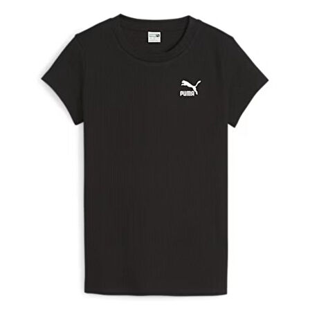 Classic Kadın Siyah Günlük Stil T-Shirt 62426401