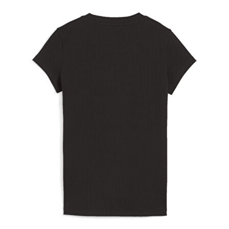 Classic Kadın Siyah Günlük Stil T-Shirt 62426401
