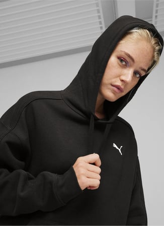 Puma 67788501 HER Hoodie TR Siyah Kadın Kapüşon Yaka Regular Fit Sweatshirt