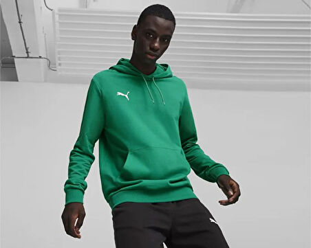 Puma Teamgoal Casuals Hoody Erkek Futbol Antrenman Sweatshirts 65861805 Yeşil