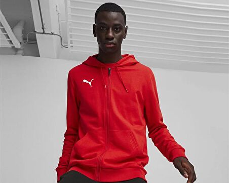 Puma Teamgoal Casuals Hooded Jacket Erkek Futbol Ceketi 65859501 Kırmızı