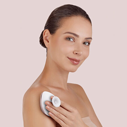Metal Detaylı Yumuşak Silikonlu Vücut Temizleme Fırçası | Body Brush