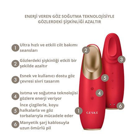 Titreşimli Soğutma ve Isıtma Sağlayan Akıllı Göz Çevresi Masaj Cihazı | Warm & Cool Eye Energizer