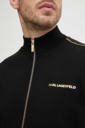 Karl Lagerfeld Erkek Fermuarlı Sweatshirt Siyah 705466551900 SWEAT ZIP JACKET