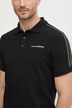 Karl Lagerfeld Erkek Polo Yaka T-Shirt Siyah 745461551235 POLO