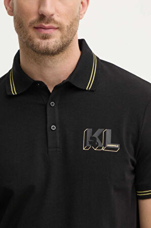 Karl Lagerfeld Erkek Polo Yaka T-Shirt Siyah 745462551235 POLO
