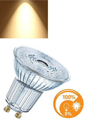 Osram Ledvance 6W (50W) Par16 Dim Led Ampul Sarı Işık 3000K -GU10 Duy
