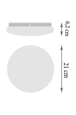 Ledvance 12W Led Plafonyer 3000K Sarı Işık Tavan Armatür Banyo Lambası