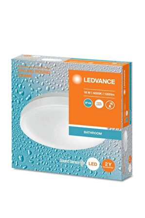 Ledvance 18W Ses Sensörlü Led Plafonyer 4000K Gün Işığı 25,5 cm Tavan Armatür