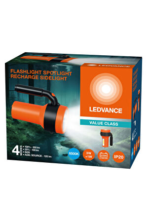 Ledvance Led Side 5W+3W 6500K 100-120-300lm IP20 4 Farklı Mod Şarjlı El Feneri