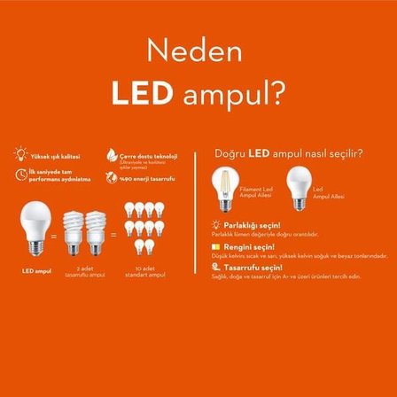 Osram LED Vintage Gold Edison 6.5W 2700K 806LM E27  - Ampul - Sarı Işık