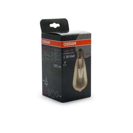 Osram LED Vintage Gold Edison 6.5W 2700K 806LM E27  - Ampul - Sarı Işık
