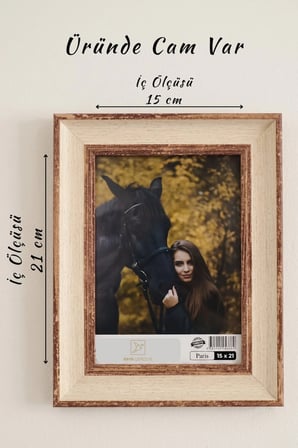 Rustik Seri 15 x 21 Fotoğraf Çerçevesi Camlı Dekoratif Duvar&Masa Plastik Çerçeve