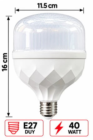 40 Watt Kristal Torch Led Ampül Parlak Işıklı E27 Beyaz Işık Torch Ampul