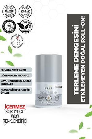 Beeo Propolis Pudrasız Erkek Roll-On Deodorant 50 ml