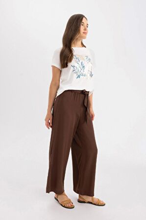 DeFacto Culotte Geniş Paça Krinkıl Viskon Kapri C9565AX24SMBN316