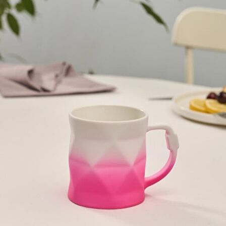 Karaca Soft Touch Geo Kupa 450 ml Pembe