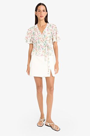 DeFacto Normal Bel Basic Düz Şort Etek C1860AX25SPER105