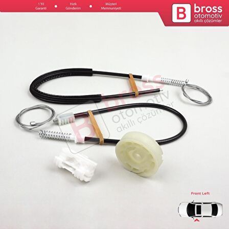 PEUGEOT 106 1 2 İçin Ön Sol Kapı Cam Mekanizması Tamir Seti