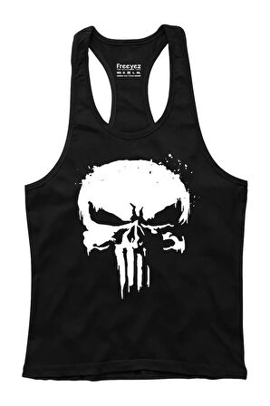 Punisher Gym Fitness Tank Top Pamuk Sporcu Atleti