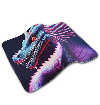 40x30cm Mouse Pad Kaymaz Kauçuk Taban Dikişli Gaming Oyuncu Mousepad Ejderha