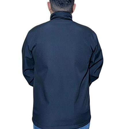 Erkek Softshell Kışlık Outdoor Fermuar cepli İçi şardonlu Rüzgar ve Su geçirmez Mont