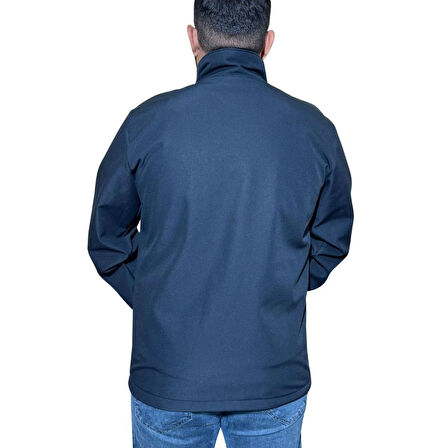 Erkek Softshell Kışlık Outdoor Fermuar cepli İçi şardonlu Rüzgar ve Su geçirmez Mont