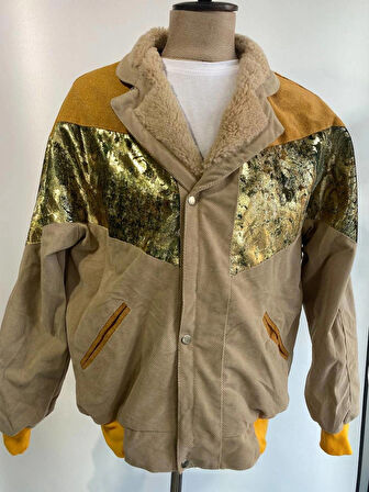 Vintage Oversize Retro Etnik Desenli Kürklü Ceket Spv4