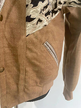 Vintage Oversize Etnik Retro Desenli Kürklü Ceket Gadt4