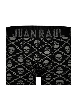 Erkek Boxer Premium Pamuklu Likralı Kurukafa Desenli Tam Kalıp