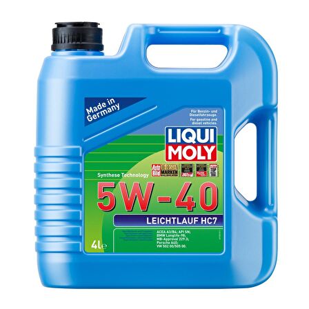 Liqui Moly Leichtlauf Hc7 5W-40 Sentetik 4 lt Benzin-Dizel Motor Yağı 